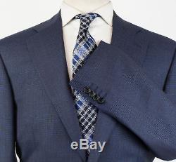 NWT CANALI 1934 Blue Plaid Wool 2 Button Slim Fit Suit Size 52/42 R $1995