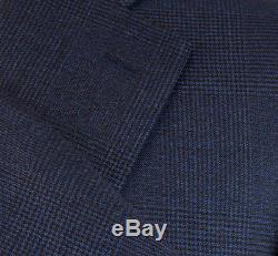 NWT CANALI 1934 Blue Plaid Wool 2 Button Slim Fit Suit Size 52/42 R $1995