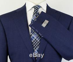 NWT CANALI 1934 Blue Wool 2 Button Slim/Trim Fit Suit Size 50/40 R Drop 7 $1795