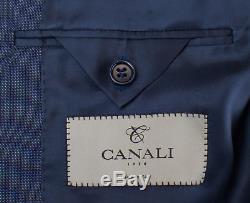 NWT CANALI 1934 Blue Wool 2 Button Slim/Trim Fit Suit Size 56/46 L Drop 7 $1795