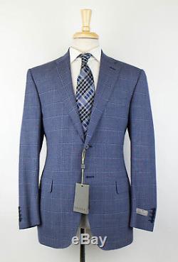 NWT CANALI 1934 Blue Wool Slim/Trim Fit 2 Button Suit Size 50/40 R Drop 7 $1750
