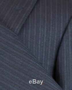 NWT CANALI 1934 Gray Striped Wool 2 Button Slim Fit Suit Size 52/42 R $1995