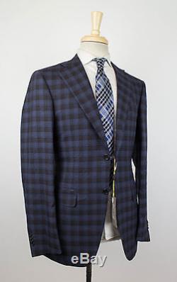 NWT CANALI 1934 Multi-Color Check Wool 2 Button Slim Fit Suit Size 54/44 R $1895