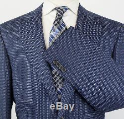 NWT CANALI 1934 Yale Blue Birdseye Wool 2 Button Slim Fit Suit 52/42 R $1895