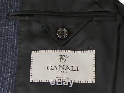 NWT CANALI 1934 Yale Blue Striped Wool 2 Button Slim Fit Suit Size 52/42 R $1895