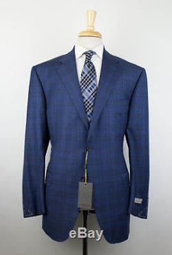 NWT CANALI EXCLUSIVE 1934 Blue Super 150's Wool Slim/Trim Fit Suit 58/48R $2495