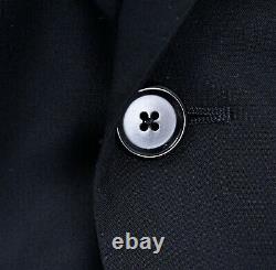 NWT CARUSO Black Birdseye Superfine 130's Wool Slim Fit 2 Btn Suit 38 R (EU 48)