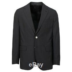 NWT CARUSO Black Wool Blend 3 Roll 2 Button Slim Fit Suit 50/40 R Drop 8