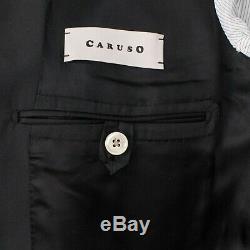 NWT CARUSO Black Wool Blend 3 Roll 2 Button Slim Fit Suit 50/40 R Drop 8