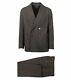 NWT CARUSO Brown Check Wool Double Breasted Slim Fit Suit 50/40 R Drop 8