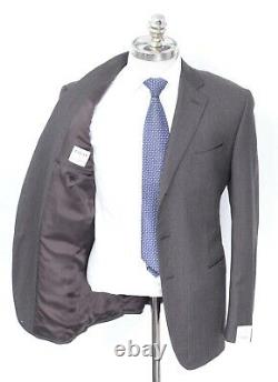 NWT CARUSO Brown Herringbone Super 110's Wool Slim Fit Suit 42 L (EU 52) Drop 7