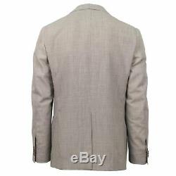 NWT CARUSO Brown Houndstooth Wool 3 Roll 2 Button Slim Fit Suit 48/38 R Drop 8