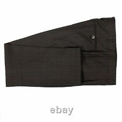 NWT CARUSO Brown Plaid Wool 3 Roll 2 Button Slim/Trim Fit Suit 50/40 R Drop 7