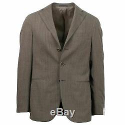 NWT CARUSO Brown Wool 3 Roll 2 Button Slim Fit Suit 48/38 R Drop 8
