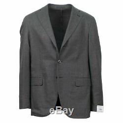 NWT CARUSO Gray Silk 3 Roll 2 Button Slim Fit Suit 50/40 R Drop 8