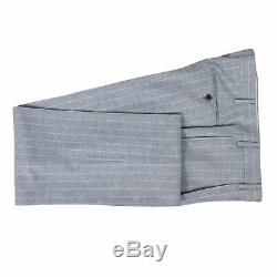 NWT CARUSO Gray Striped Wool 3 Roll 2 Button Slim/Trim Fit Suit 50/40 R Drop 7