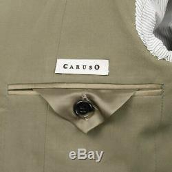 NWT CARUSO Green Cotton 3 Roll 2 Button Slim Fit Suit 46/36 R Drop 8