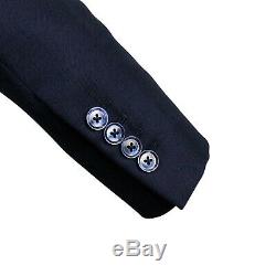 NWT CARUSO Navy Blue Cashmere Blend Two Button Slim Fit Suit 50/40 R Drop 8