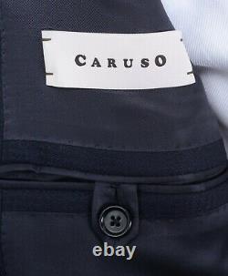 NWT CARUSO Navy Blue Geometric Super 110's Wool Slim Fit Suit 40 R (EU 50)