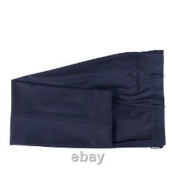 NWT CARUSO Navy Blue Striped 3 Roll 2 Button Slim/Trim Fit Suit 60/50 R Drop 7
