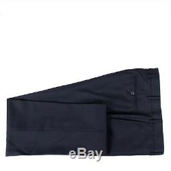 NWT CARUSO Navy Blue Wool 3 Roll 2 Button Slim Fit Suit 50/40 R Drop 8