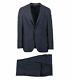 NWT CARUSO Navy Blue Wool Blend 3 Roll 2 Button Slim Fit Suit 50/40 R Drop 8