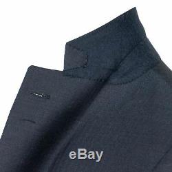 NWT CARUSO Navy Blue Wool Blend 3 Roll 2 Button Slim Fit Suit 50/40 R Drop 8