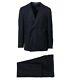 NWT CARUSO Navy Blue Wool Striped Double Breasted Slim Fit Suit 52/42 R Drop 8