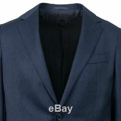 NWT CARUSO Navy Blue Wool Woven 2 Button Slim Fit Suit 48/38 R Drop 8