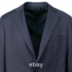 NWT CARUSO Navy Blue Wool Woven 3 Roll 2 Button Slim/Trim Fit Suit 56/46R Drop 7