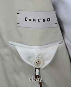 NWT CARUSO Solid Ivory Super 130's Wool Slim Fit Two Button Suit 42 R (EU 52)