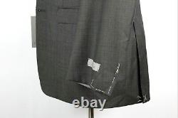 NWT Canali 1934 Brown Pin dot Year Round Wool Flat Front Suit 44 R Slim Fit 54EU