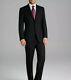 NWT Canali Solid Black Wool Suit 40R/50R Slim Modern Fit, All Season Suit