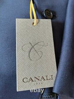 NWT Canali Solid Blue/ Navy Suit 40R/50R Slim Modern Fit, All Season Suit