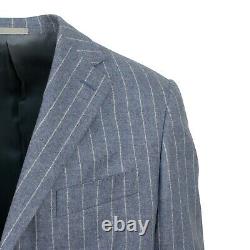 NWT DORIANI FOR CARUSO Blue 3 Roll 2 Button Trim Fit Wool Suit 48/38 R Drop 7