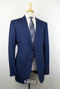 NWT ERMENEGILDO ZEGNA Blue Wool 2 Button Slim/Trim Fit Suit 56/46 L Drop 7 $3495