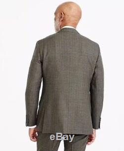 NWT J. CREW Ludlow Slim-Fit Suit Green Herringbone Check, 40S, 32W