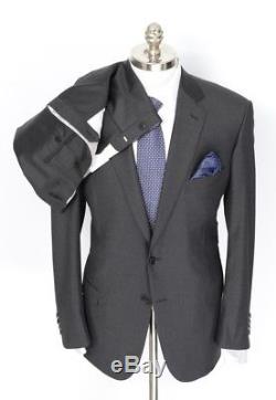 NWT Mens BRIONI Colosseo 22 Solid Gray All Season Wool Slim-Fit 2Btn Suit 44 R