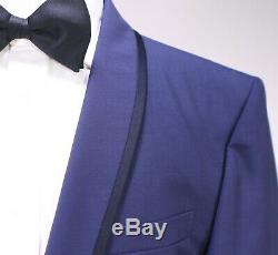 NWT New CORNELIANI Navy Blue Shawl 3-Pc Slim Fit Wool-Mohair Tuxedo Suit 42R