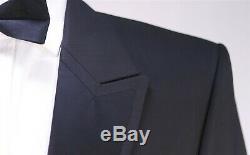 NWT New VERSACE Collection Black Peak Lapel Tuxedo Dinner Slim Fit Suit 42R