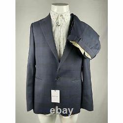 NWT Paul Smith Men's Soho-Fit Navy Blue Wool Silk Check Suit Size 40r 50 $2000