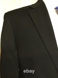 NWT Ralph Lauren Black Wool Suit 42R 2 Pics Slim Fit