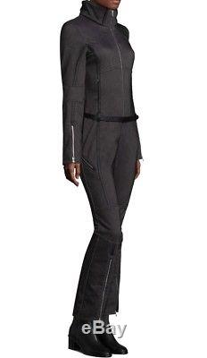 NWT Spyder Eternity Suit Fur Hood Snow Ski Jumpsuit 6 Black Denim Slim Fit $1250