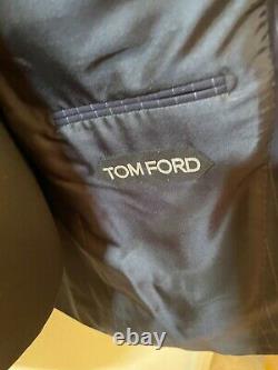 NWT Tom Ford 100% Wool Navy Blue O'Connor Fit Peak Lapel Two Button Suit 40R