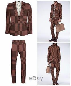 Nwt Vivienne Westwood Man Slim Fit Bordeaux Check Runway Suit. It 52r Uk 42r