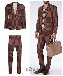 Nwt Vivienne Westwood Man Slim Fit Bordeaux Check Runway Suit. It 52r Uk 42r