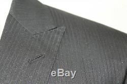 NWT Versace Collection Men's Suit 44R-38W Black Striped Wool Silk Slim Fit Italy