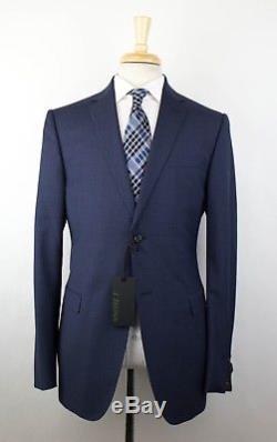 NWT Z ZEGNA Blue Striped Wool 2 Button Trim/Slim Fit Suit 52/42 L Drop 7 $1495