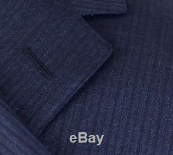 NWT Z ZEGNA Blue Striped Wool 2 Button Trim/Slim Fit Suit 52/42 L Drop 7 $1495
