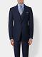 New 2017 TOM FORD Blue 3pcs Suit Birdseye Wool Slim-Fit 38 R US/48 IT $5450
